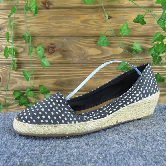 Lucky Brand Women's Tomlinn Espadrille Black Fabric Pump 8.5 Gently Used 2025‎ - Picture 1 of 6